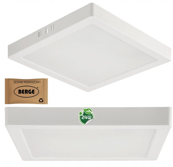 ECOLIGHT Přisazený čtvercový LED panel 24W - 2640lm - neutrální bílá