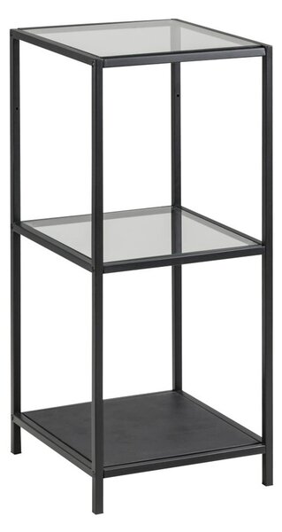 Černý skleněný regál 35x83 cm Seaford – Actona