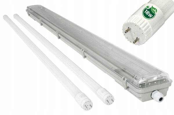 Hermetické LED svítidlo 120cm lampa + 2x trubice 6000K
