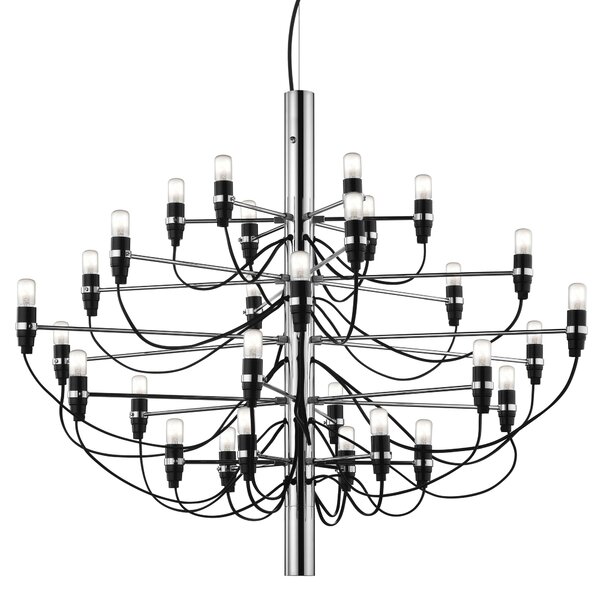 Flos A1402057 2097-30, luxusní chromový lustr, 30x15W E14 čirá, prům. 88cm, výška 72cm