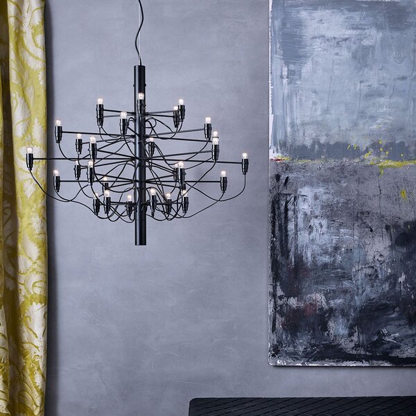 Flos A1402031 2097-30, luxusní matně černý lustr, 30x15W E14 čirá, prům. 88cm, výška 72cm