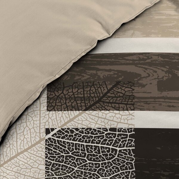 Hnědé bavlněné povlečení na dvoulůžko 200x200 cm So Natural – douceur d'intérieur