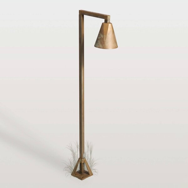 Moretti Luce LED osvětlení cesty Silva Disk, 80 x 19 cm, antická mosaz, Bronz / starožitná mosaz, Mosaz, Venkovský / rustikální