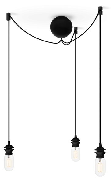 Umage 4092, černý plastový závěs pro zavěšení tří svítidel Cannonball 2x60W, průměr 12cm, délka 250 cm