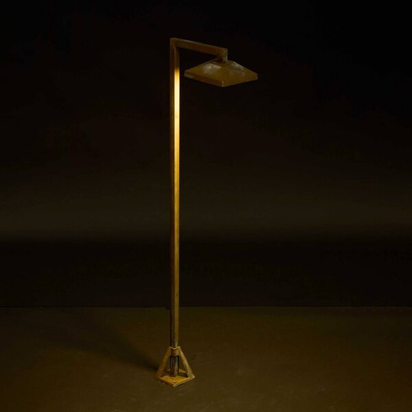Moretti Luce LED osvětlení cesty Aura Edge, 80 x 19,5 cm, antická mosaz, Bronz / starožitná mosaz, Mosaz, Venkovský / rustikální