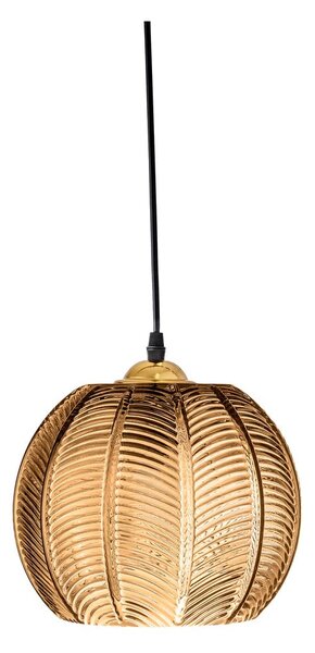 Jantarové závěsné svítidlo se skleněným stínidlem ø 22 cm Adar – Bloomingville