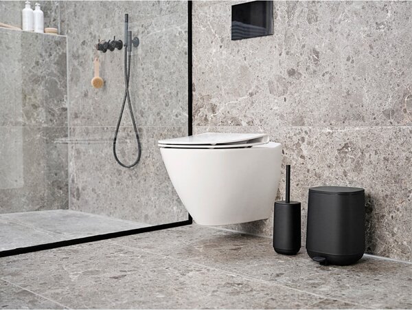 Černá betonová WC štětka Time – Zone