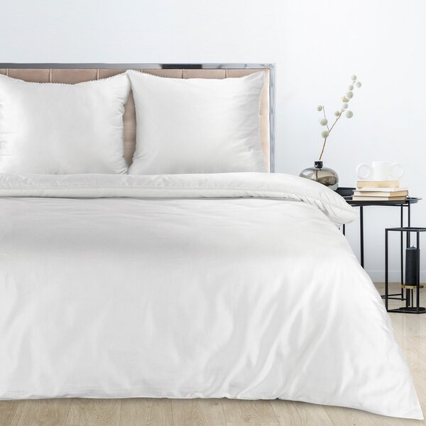 SATÉNOVÉ POVLEČENÍ LINDA 160X200 CM, 2 KS 70X80 CM BÍLÉ
