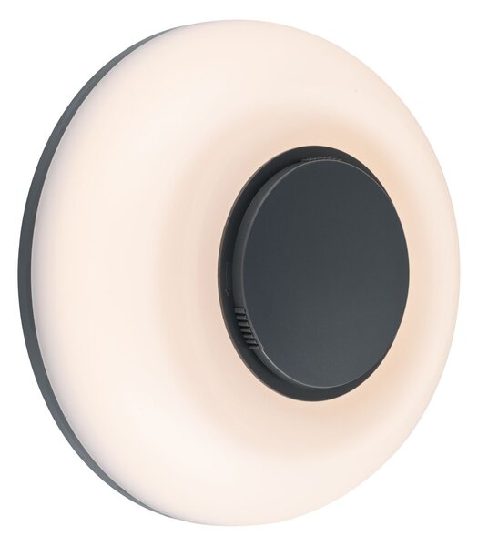 P 94955 LED venkovní nástěnné svítidlo Aureva IP65 kruhové 220mm 2200 - 4000K 20,5W 230V antracit/bílá polykarbonát - PAULMANN