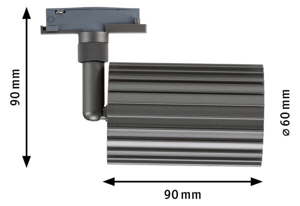 P 95816 URail lištový spot Lirena GU10 max. 10W 230V titanová - PAULMANN
