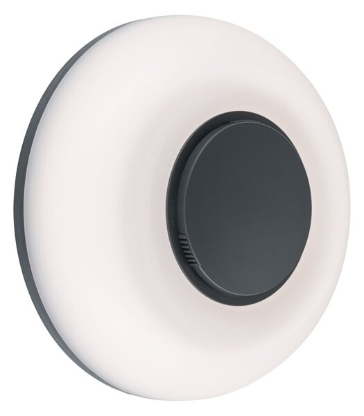 P 94955 LED venkovní nástěnné svítidlo Aureva IP65 kruhové 220mm 2200 - 4000K 20,5W 230V antracit/bílá polykarbonát - PAULMANN