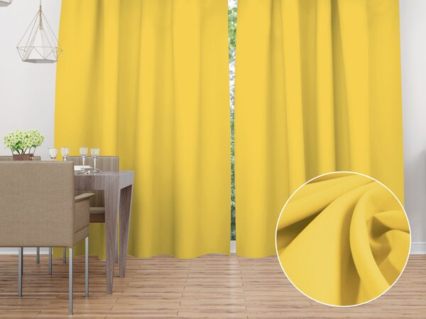 Biante Dekorační závěs Rongo RG-090 Světle žlutý 140x140 cm