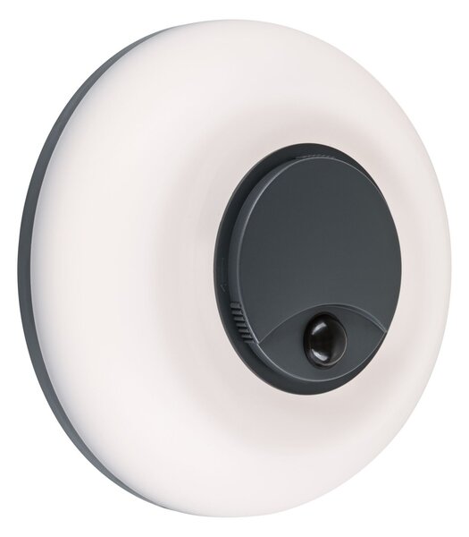 P 94956 LED venkovní nástěnné svítidlo Aureva pohybové čidlo IP65 kruhové 220mm 2200 - 4000K 20,5W 230V antracit/bílá polykarbonát - PAULMANN
