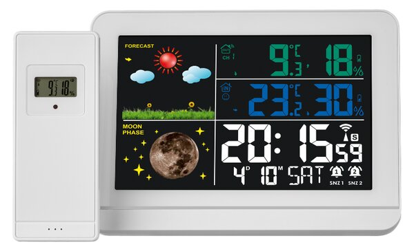 Livarno home Bezdrátová meteostanice (bílá) (100393563002)