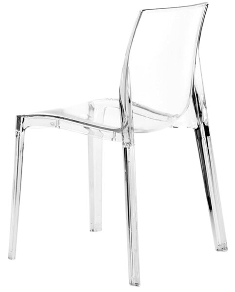 FormWood Transparentní plastová jídelní židle Simple Chair