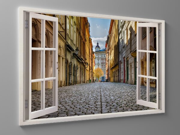 Liox 3D okno do pražské uličky Rozměr: 40 x 25 cm