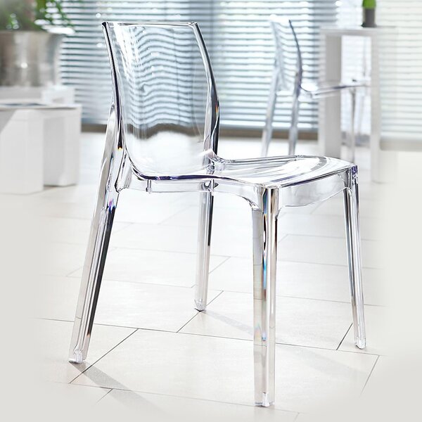 FormWood Transparentní plastová jídelní židle Simple Chair