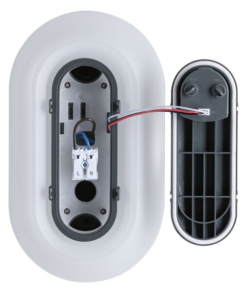P 94958 LED venkovní nástěnné svítidlo Elunor pohybové čidlo IP65 podlouhlé 122x212mm 2200 - 4000K 18,5W 230V antracit/bílá polykarbonát - PAULMANN