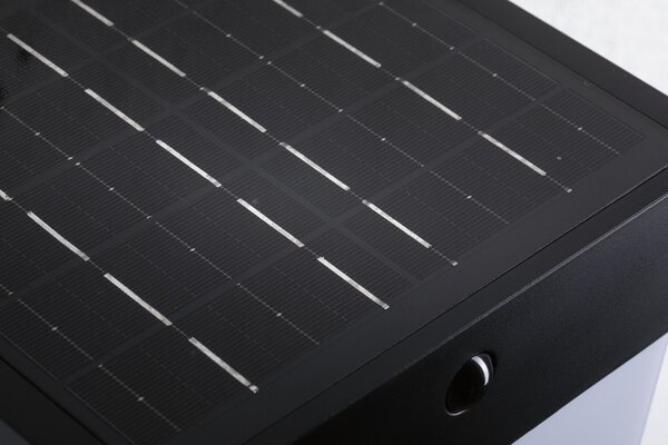 P 95746 Hybrid LED venkovní nástěnné svítidlo Lioren domovní 230V + solární IP44 hranaté 170x170mm 3000K 2,3W 230V černá - PAULMANN