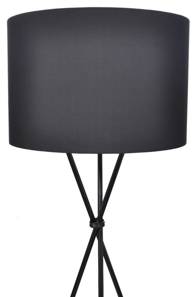 Stojací lampa s vysokým stojanem černá
