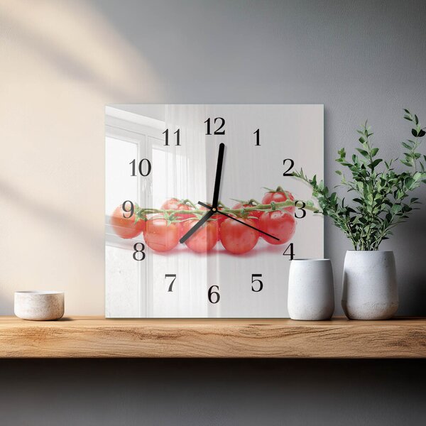 Skleněné hodiny na stěnu Rajčata zskc-30x30-00180847