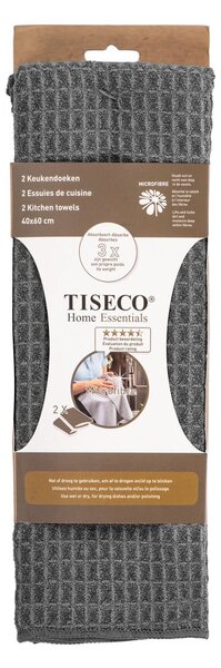 Utěrky v sadě 2 ks z mikrovlákna 40x60 cm Waffle – Tiseco Home Studio