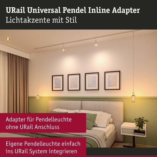 P 95792 URail univerzální adaptér pro závěs max. 50W 230V bílá - PAULMANN
