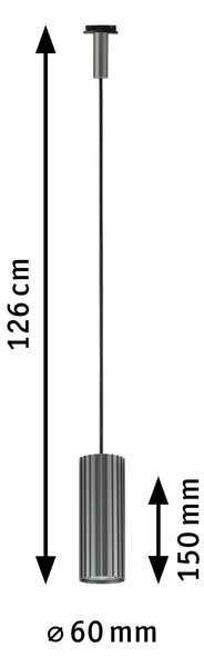 P 95815 URail závěs Lirena GU10 max. 10W 230V titanová - PAULMANN
