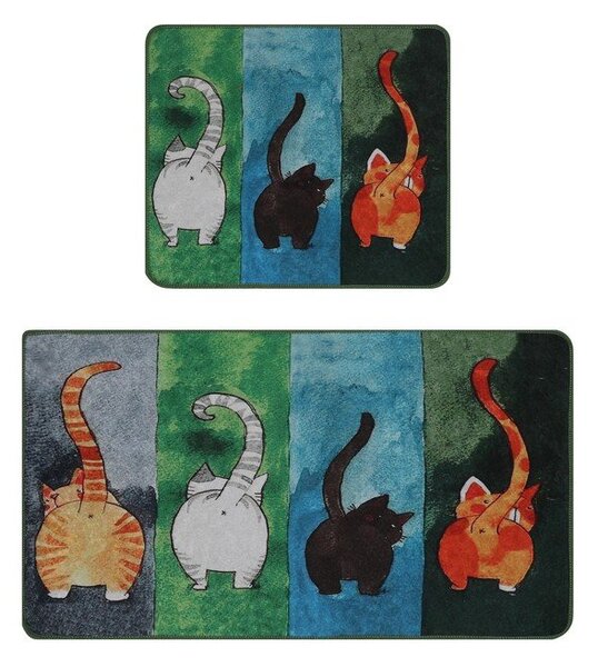 Koupelnové předložky v sadě 2 ks 60x100 cm Gatto Carino – Foutastic