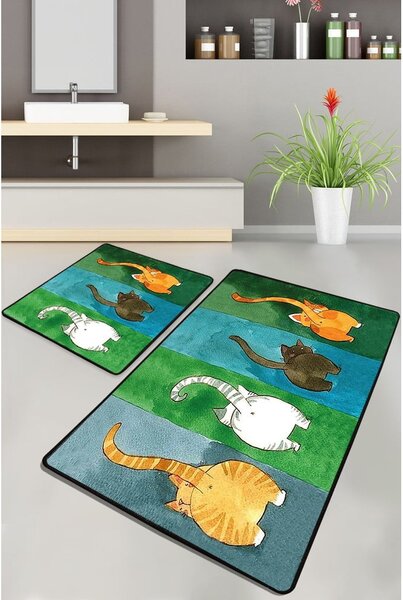 Koupelnové předložky v sadě 2 ks 60x100 cm Gatto Carino – Foutastic