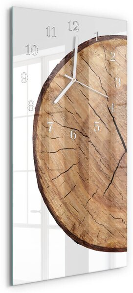Skleněné hodiny vertikální Dřevěné trámy zsppb-30x60-00082978