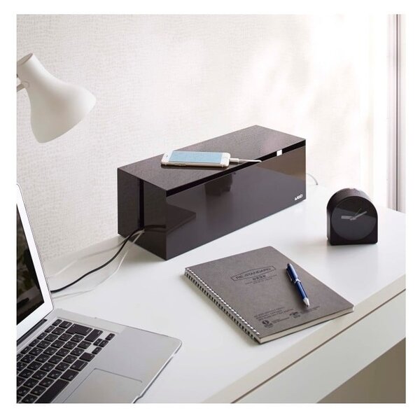 Černo-hnědý box na nabíječky YAMAZAKI Web Cable Box
