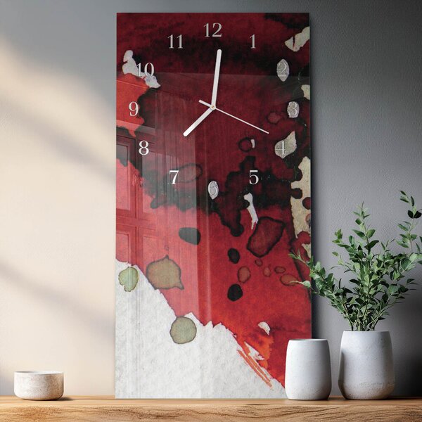 Skleněné hodiny vertikální Skvrny zsppb-30x60-00079855