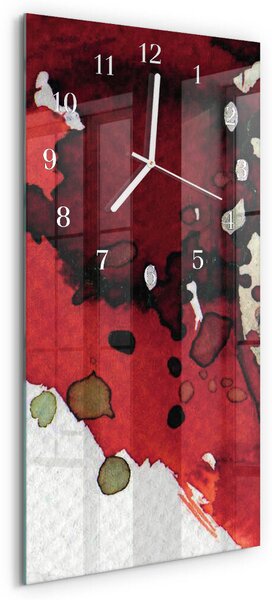 Skleněné hodiny vertikální Skvrny zsppb-30x60-00079855