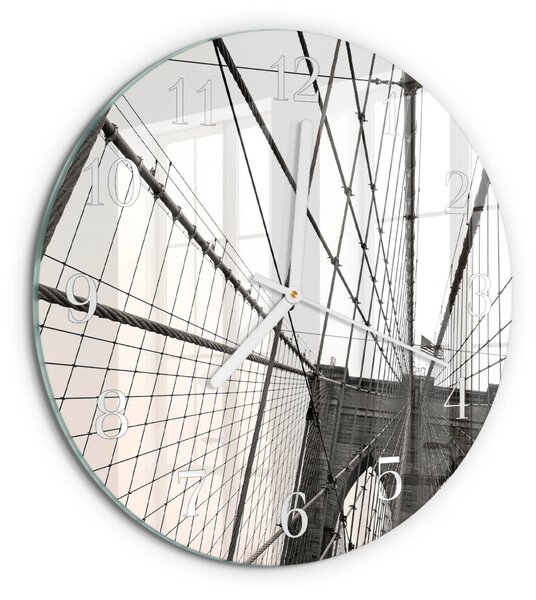 Skleněné hodiny na stěnu Brooklynský most zsob-fi30-00085614