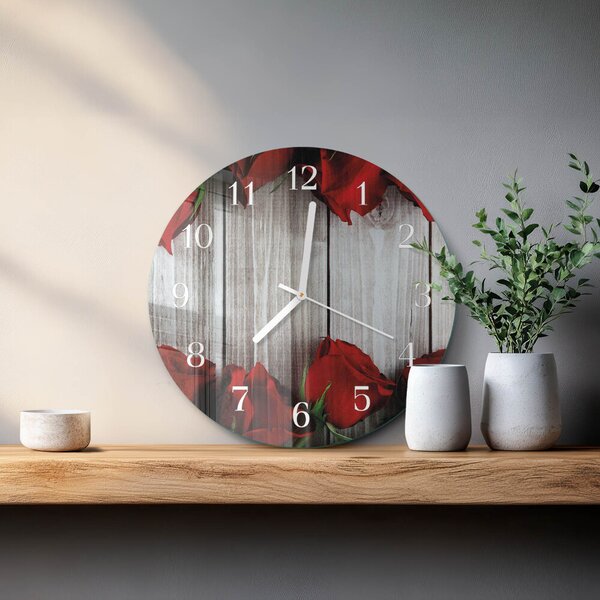 Skleněné hodiny na stěnu Růžové tablety zsob-fi30-00086218