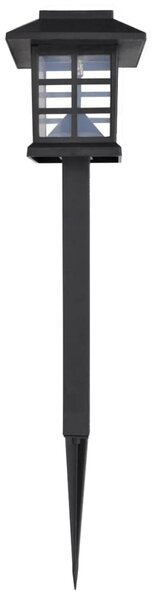 Venkovní solární LED lampa s hrotem, sada 12 ks, 8,6 x 8,6 x 38 cm