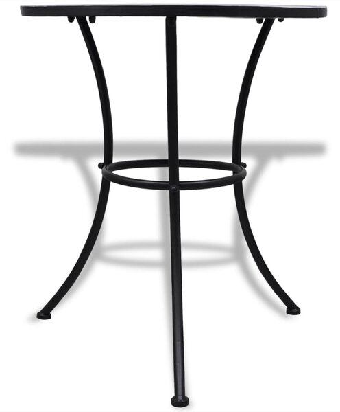 Bistro stolek modrý a bílý 60 cm mozaika