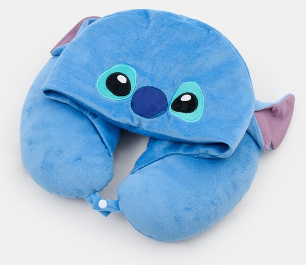 Sinsay - Cestovní polštář s kapucí Stitch - modrá
