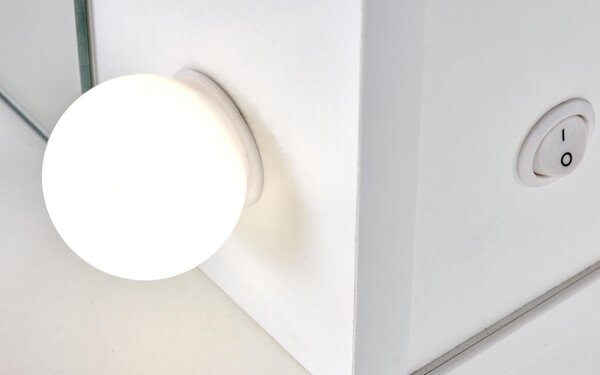 HALMAR Toaletní stolek HOLLYWOOD s LED osvětlením 120 cm bílý