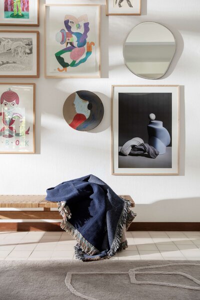 Designové nástěnné zrcadlo Pond Brass – small