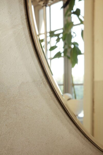 Designové nástěnné zrcadlo Pond Brass – small