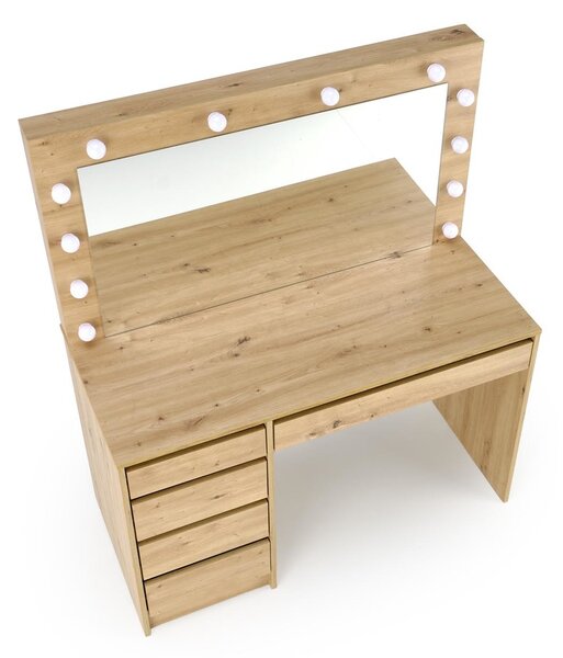HALMAR Toaletní stolek HOLLYWOOD s LED osvětlením 120 cm dub artisan