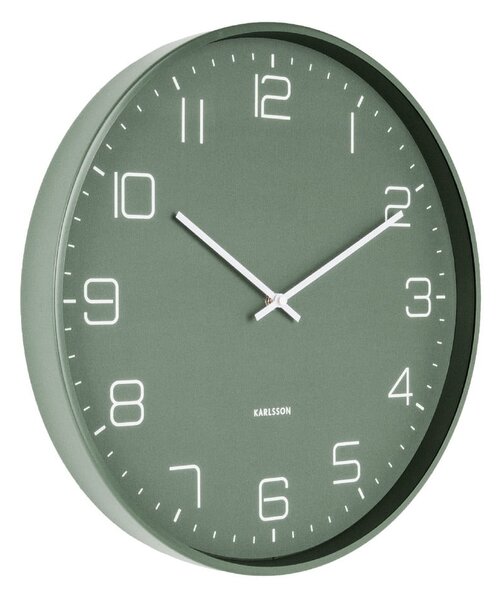 Zelené nástěnné hodiny Karlsson Lofty, ø 40 cm