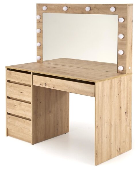 HALMAR Toaletní stolek HOLLYWOOD s LED osvětlením 120 cm dub artisan