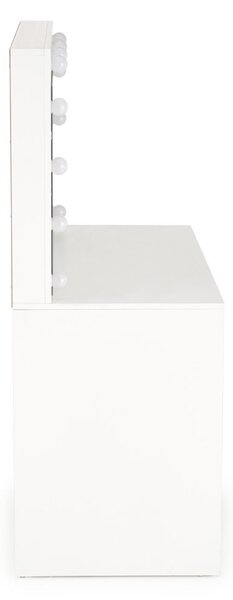 HALMAR Toaletní stolek HOLLYWOOD s LED osvětlením 120 cm bílý