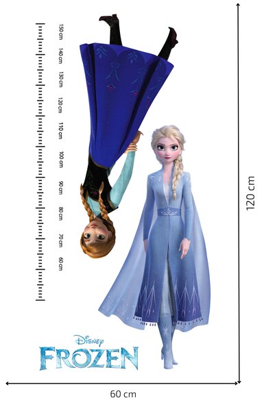 PIPPER. Samolepka na zeď "Dětský metr - Elsa a Anna"