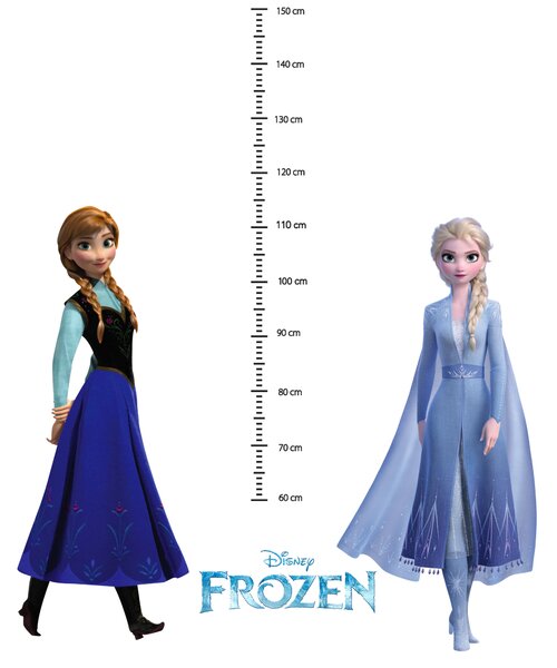 PIPPER. Samolepka na zeď "Dětský metr - Elsa a Anna"