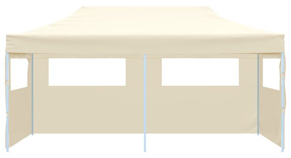 Krémový skládací nůžkový party stan 3 x 6 m