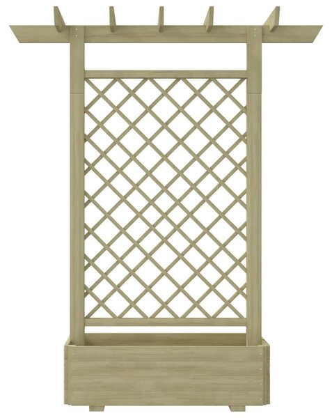 Zahradní pergola s truhlíkem 162 x 56 x 204 cm dřevo